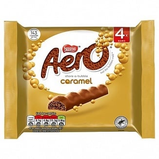Nestlé - Aero Schokoladen-Karamell 4er-Pack 108 Gramm