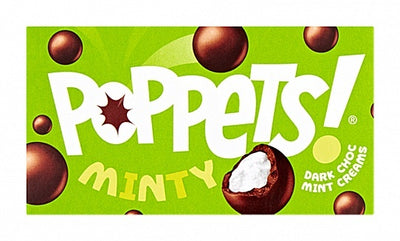 Poppets - Crèmes à la menthe enrobées de chocolat noir 40 grammes