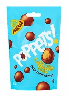 Poppets - Fudge au caramel salé enrobé de chocolat au lait 130 grammes