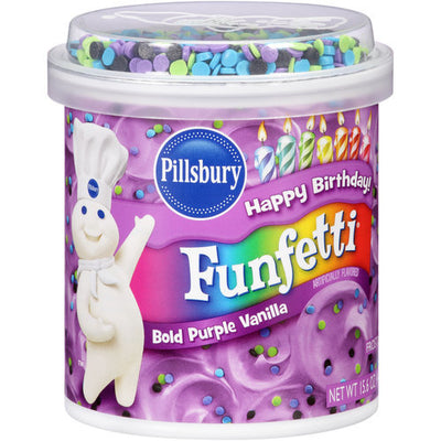 Pillsbury - Funfetti Bold Purple Vanilla Frosting 442 Gramm