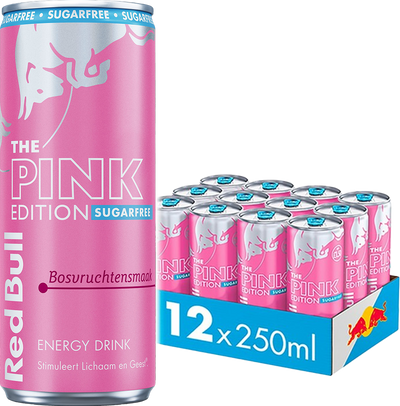 Red Bull - The Pink Edition Bosvruchten Sugarfree 250ml 12 Canettes