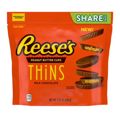 Reese's - Peanut Butter Milk Chocolate Thins 208 Gramm