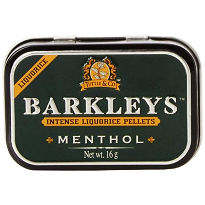 Barkleys - Pastilles de réglisse mentholées 16 grammes