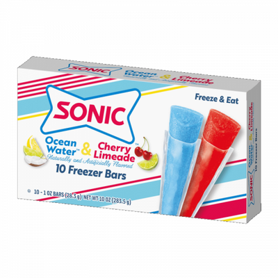 Sonic - Barres glacées, paquet de 10, 283,5 grammes