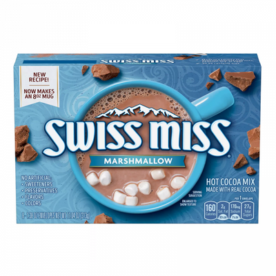Swiss Miss - Préparation pour chocolat chaud à la guimauve, paquet de 8, 313 grammes