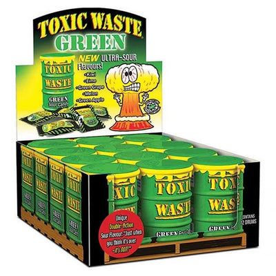 Toxic Waste Green Sour Candy Drum 42 gram 12 Stück (Halal)