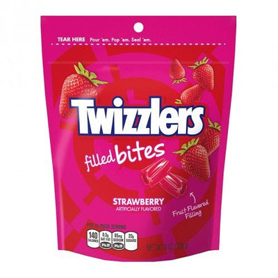 Twizzlers - Sachet de bouchées fourrées à la fraise 226 grammes