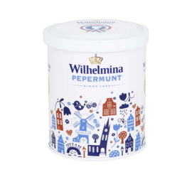 Fortune - Boîte en métal bleu de Delft Wilhelmina remplie de 500 grammes de menthe poivrée