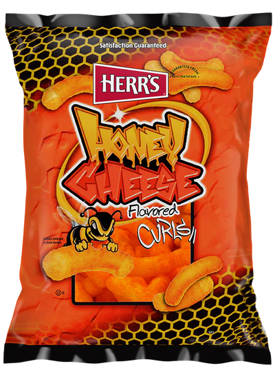 Herr's - Boucles aromatisées au miel et au fromage 113 grammes