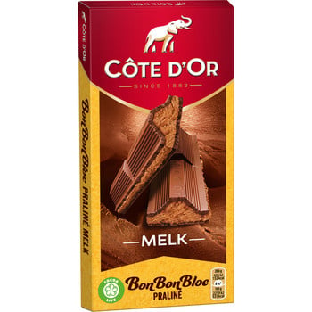 Cote d'Or - Bon Bon Bloc Praline Melk 200 Gram 15 Stuks