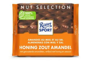 Rittersport - Honing Zout Amandel 100 Gram 11 Stuks