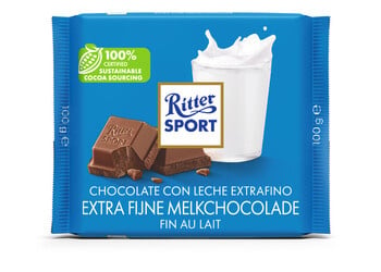 Rittersport - Extra Fijne MelkSchokolade 100 Gram 12 Stück