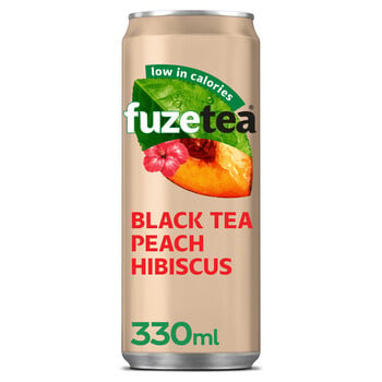 Fuze - Ice Tea Black Tea Peach Hibiscus 330ml 24 Dosen