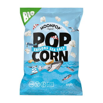 Moonpop - Popcorn  Sea Salt Bio 60 Gram 6 Stück