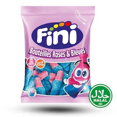 Fini - Pink & Blue Bottles 75 Gram 12 Stuks (Halal)
