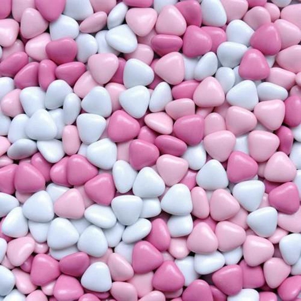 Chocolat Dragees Hartjes Roze Wit 900 Gram*