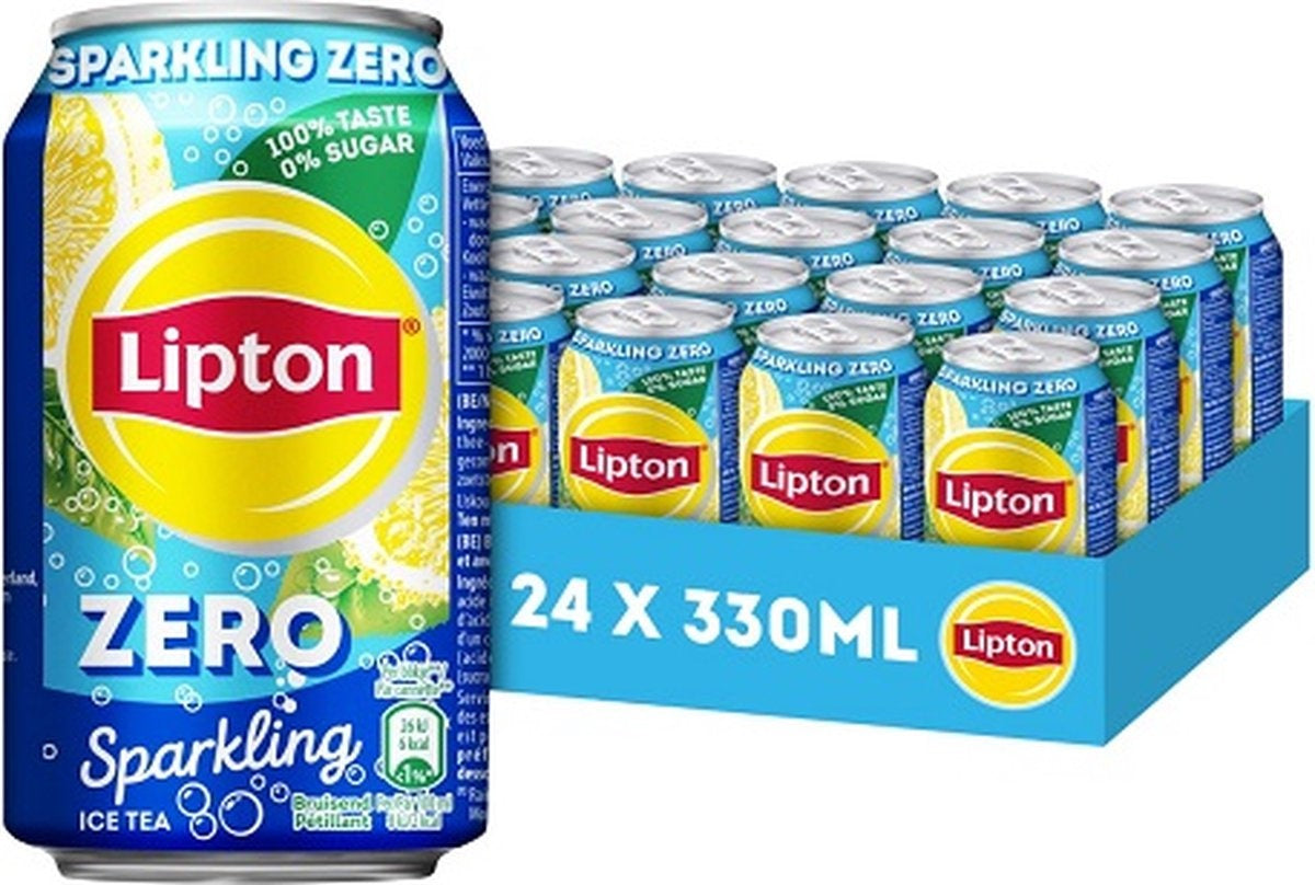 Lipton - Ice Tea Zero Sparkling  330ml 24 Canettes