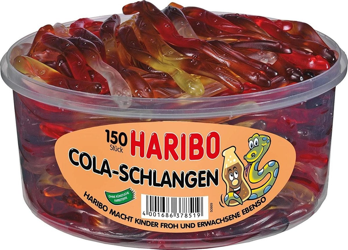 [DEAL] Haribo - Silo Cola Slangen 150 Stuks 1050 Gram