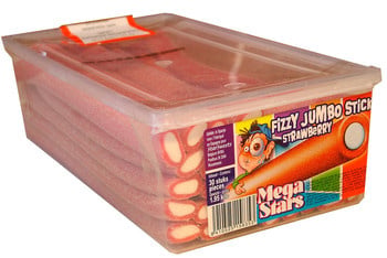 Sanchez Cano - Jumbo Sticks Fizzy Strawberry 40 Stück