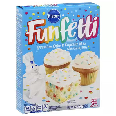 Pillsbury - Préparation pour gâteau et cupcakes Fun Fetti 432 grammes