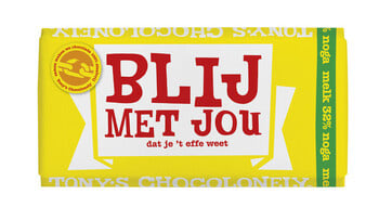 Tony's Chocolonely - Melk Noga Blij Met Jou 180 Gram 15 Stück