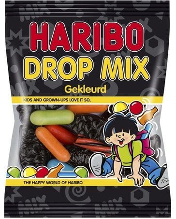Haribo Réglisse Mix Gekleurd 250 Gram 12 Zakken