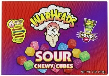 Warheads - Chewy Cubes Box 113 Gram 12 Stück
