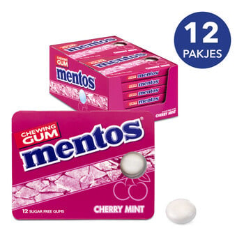 Mentos - Cherry Mint Chewing Gum 12 Stück