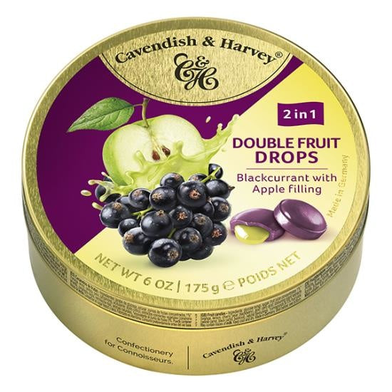 Cavendish & Harvey - Double Fruit Lakritzs - Blackcrurrant Apple 175 Gram