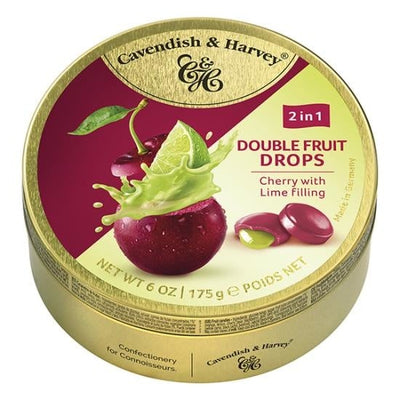 Cavendish & Harvey - Double Fruit Lakritzs - Cherry Lime 175 Gram