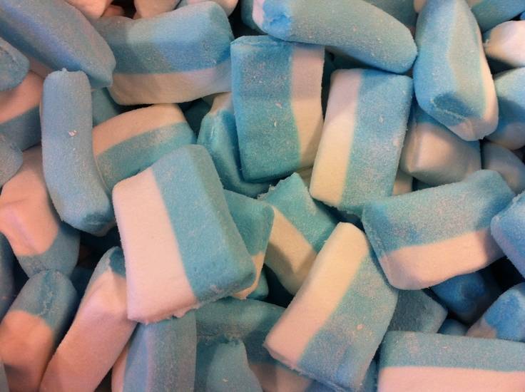 Blok Spek Wit/Blauw 2 Kilo