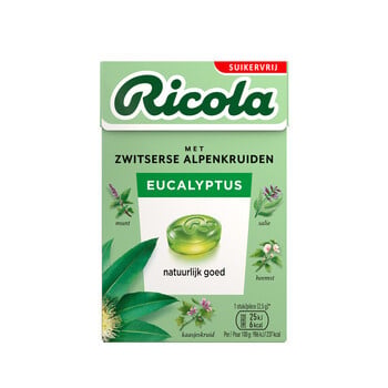 Ricola - Eucalyptus Suikervrij 50 Gram 20 Stück