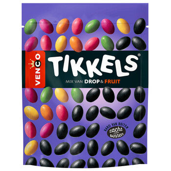 Venco - Tikkels Réglissefruit 235 Gram 10 Pièces