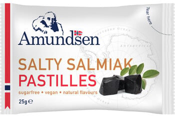 Amundsen - Pastilles Salty Salmiak 25 Gram 24 Stück