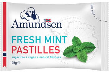 Amundsen - Pastilles Fresh Mint 25 Gram 24 Stuks