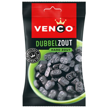 Venco - Dubbelzoute Drop 120 Gram 12 Stuks