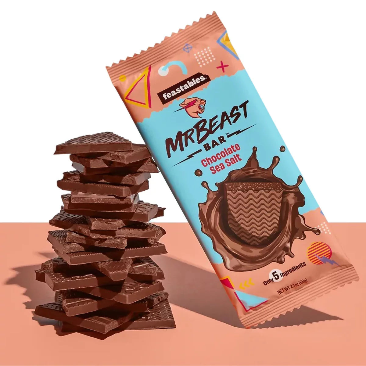 Mr Beast - Barre de sel de mer au chocolat Feastables 60 grammes