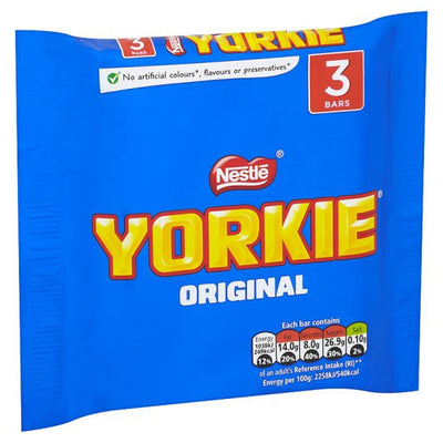 Nestlé - Yorkie Original Milchschokoladenriegel, 3er-Pack, 138 Gramm