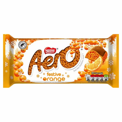 Nestlé - Aero Festive Orange Schokoladenriegel zum Teilen, 90 Gramm