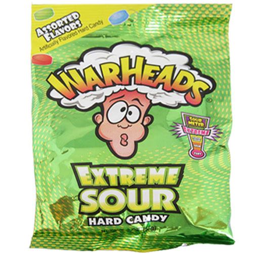 Bonbons durs extrêmement acides Warheads 28 grammes