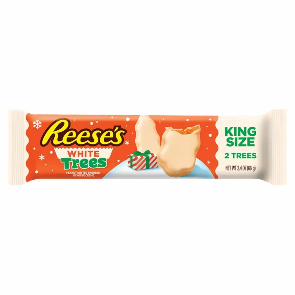 Reese's - 2 Weiße Schokoladen- und Erdnussbutterbäume, King Size, 68 Gramm