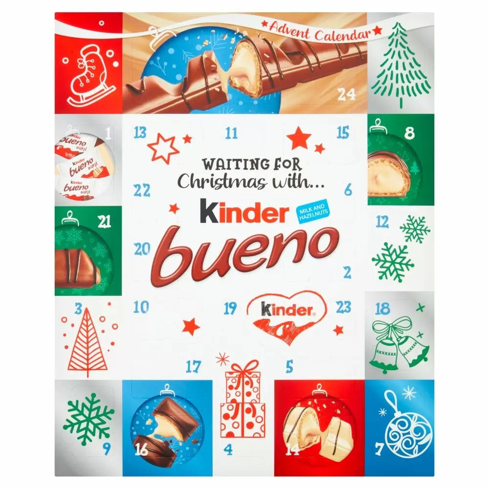 Calendrier de l'Avent Kinder Bueno au lait et aux noisettes 167 grammes