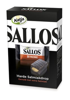 Katja Sallos Extreme Harde Salmiak Lakritz 100 Gram ( rood)