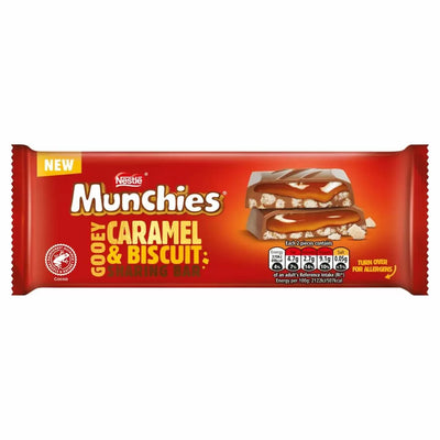 Nestlé - Munchies Schokoladenriegel mit Karamell und Keks, 87 Gramm