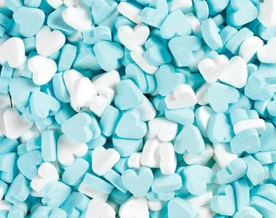 Fortune - Weiße und blaue Pfefferminzherzen, 250 Gramm