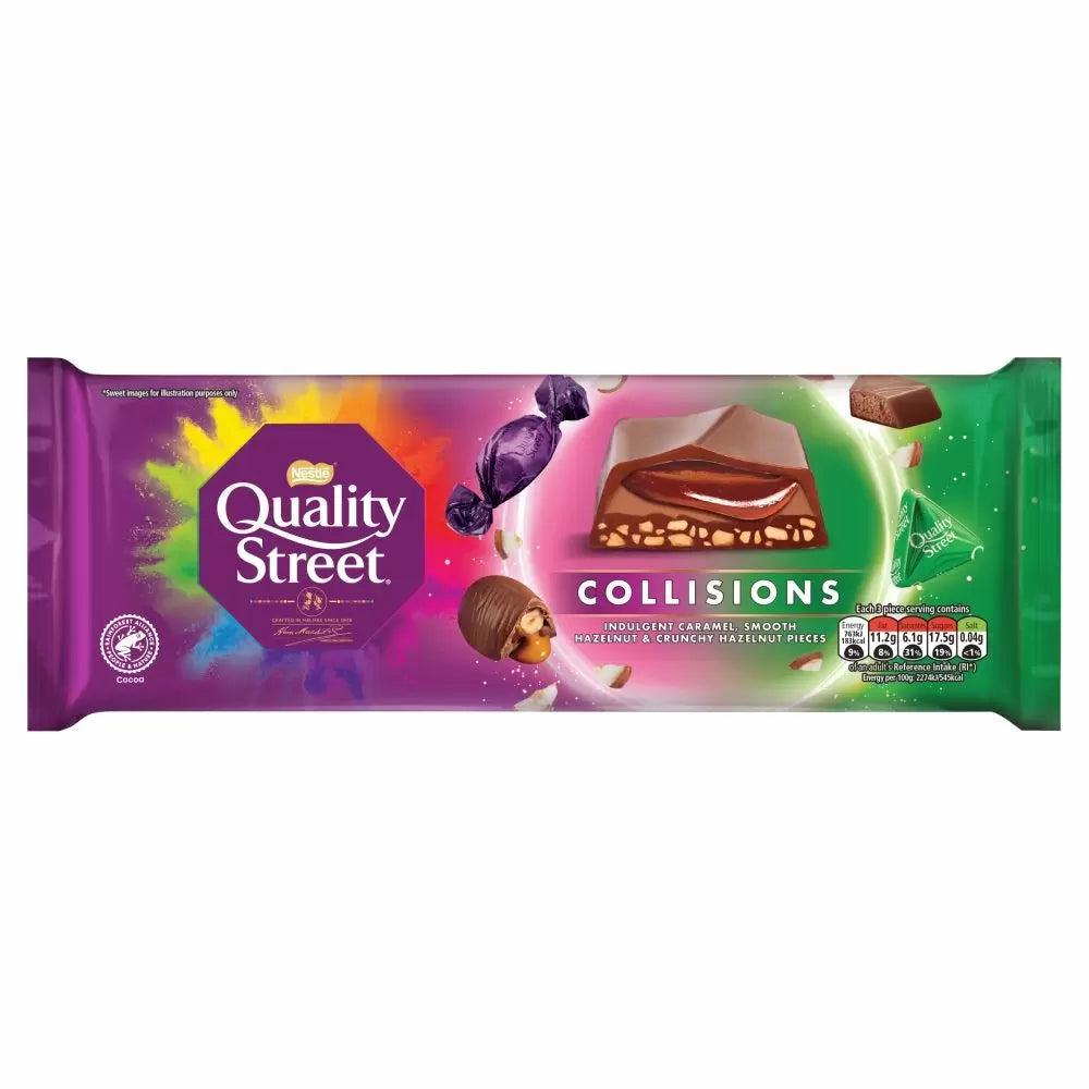 Quality Street - Collisions Hazelnut & Karamel Chocolate Sharing Bar 235 Gram