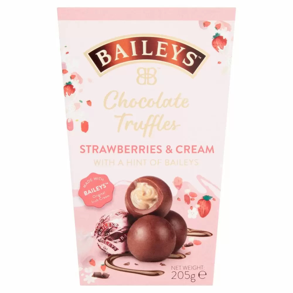 Baileys - Schokoladentrüffel Erdbeeren &amp; Sahne Schachtel 205 Gramm