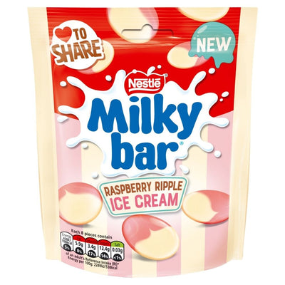 Milkybar - Buttons Himbeer-Ripple Beutel 86 Gramm