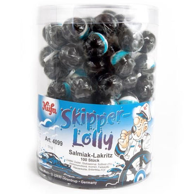Réglisse Lolly Alster Lakritz 100 Pièces (zwart/blauw)