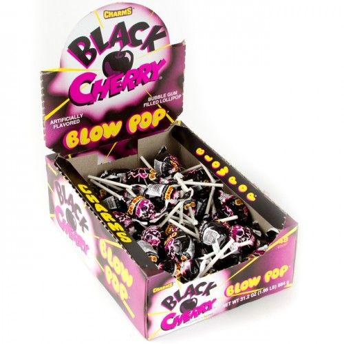 Sucette à sucer Charms Blow Pop - Cerise noire